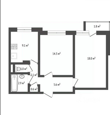 Продам двухкомнатную (2-комн.) квартиру, Мичуринский пр-кт, 25к3, Москва г