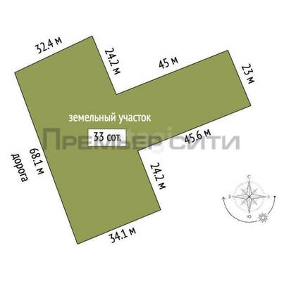 Продам участок 33 соток, ЛПХ, Центральная ул, Верхнее Косьмово д, 30 км от города