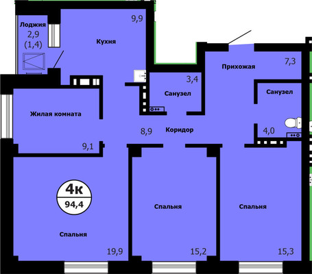 Продам многокомнатную квартиру, Лесопарковая ул, 43, Красноярск г
