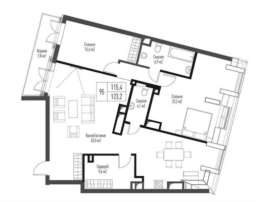 Продам трехкомнатную (3-комн.) квартиру, Октябрьская ул, 12а, Калининград г