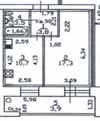 Продам однокомнатную (1-комн.) квартиру, Молодежная ул, 1в, Семеновка с