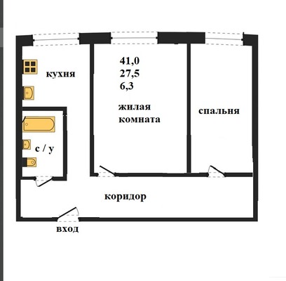 Продам двухкомнатную (2-комн.) квартиру, Красная ул, 5а, Пенза г