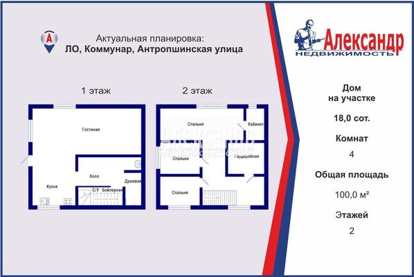 Продам дом, Антропшинская ул, 235, Коммунар г, 45 км от города
