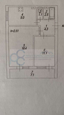 Продам двухкомнатную (2-комн.) квартиру, Артиллерийская ул, 12, Саратов г