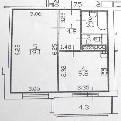 Продам однокомнатную (1-комн.) квартиру, Адмирала Трибуца ул, 5а, Санкт-Петербург г