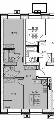 Продам двухкомнатную (2-комн.) квартиру, Азата Аббасова ул, 16, Казань г