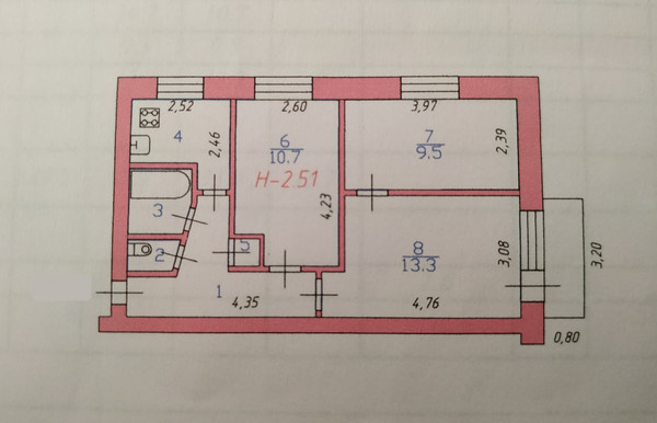 Продам трехкомнатную (3-комн.) квартиру, Строителей пр-кт, 29, Иваново г