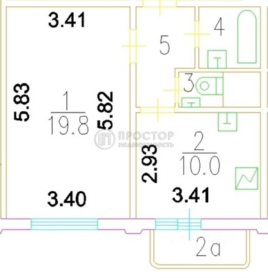 Продам однокомнатную (1-комн.) квартиру, Карамышевская наб, 16к1, Москва г