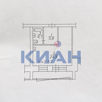 Продам однокомнатную (1-комн.) квартиру, Куйбышева ул, 97, Красноярск г