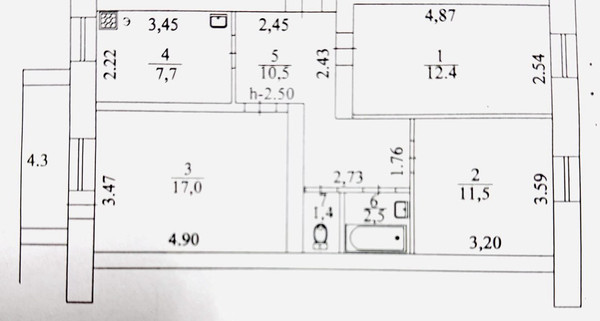 Продам трехкомнатную (3-комн.) квартиру, Республики ул, 76, Ишим г