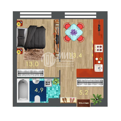 Продам однокомнатную (1-комн.) квартиру (долевое), 3-й Силикатный проезд, Москва г