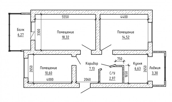 Продам трехкомнатную (3-комн.) квартиру, имени Гагарина Юрия Алексеевича ул, 1, Баксан г