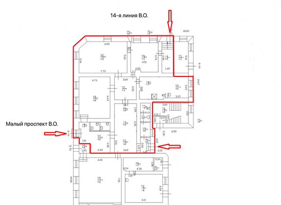 Сдам торговое помещение 200 м2, Малый В.О. пр-кт, 43, Санкт-Петербург г