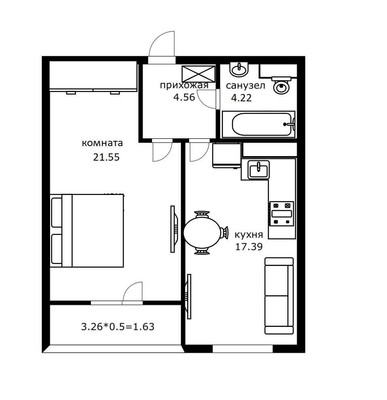 Продам однокомнатную (1-комн.) квартиру, Школьная ул, 11к1, Краснодар г