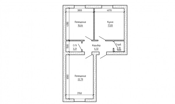 Продам двухкомнатную (2-комн.) квартиру, имени Гагарина Юрия Алексеевича ул, 3, Баксан г