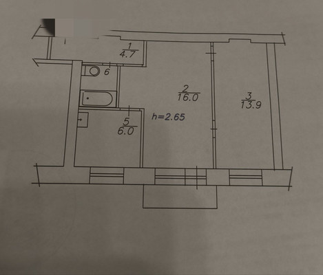 Продам двухкомнатную (2-комн.) квартиру, Профсоюзов ул, 32, Красноярск г