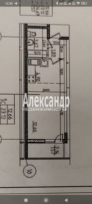 Продам однокомнатную (1-комн.) квартиру, Воронцовский б-р, 17, Мурино п