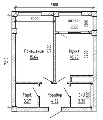Продам однокомнатную (1-комн.) квартиру, Циолковского ул, 7, Нальчик г