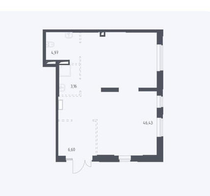 Сдам коммерческое помещение 61,2 м2, Новая ул, 16, Ям с