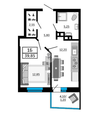 Продам однокомнатную (1-комн.) квартиру, Кировский пр-кт, 89, Ростов-на-Дону г