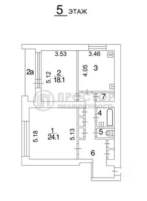 Продам двухкомнатную (2-комн.) квартиру, Малая Филёвская ул, 58, Москва г