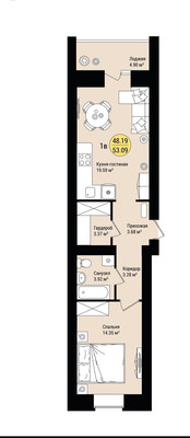 Продам двухкомнатную (2-комн.) квартиру, Дмитрия Средина ул, 3, Медведево пгт