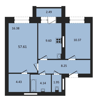 Продам двухкомнатную (2-комн.) квартиру, Новая ул, 10, Шапы д
