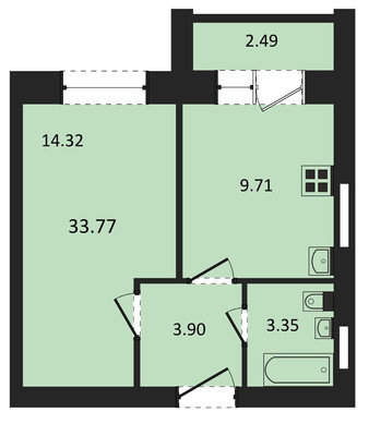 Продам однокомнатную (1-комн.) квартиру, Новая ул, 10, Шапы д