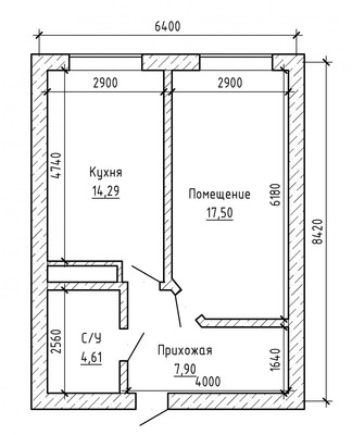 Продам однокомнатную (1-комн.) квартиру, Ленина пр-кт, 1к4, Баксан г