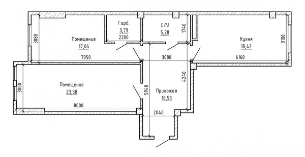 Продам двухкомнатную (2-комн.) квартиру, Ленина пр-кт, 1к4, Баксан г