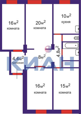 Продам многокомнатную квартиру, Свободный пр-кт, 63, Красноярск г