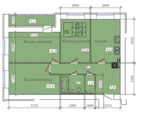 Продам трехкомнатную (3-комн.) квартиру, Павла Большевикова ул, 50, Иваново г