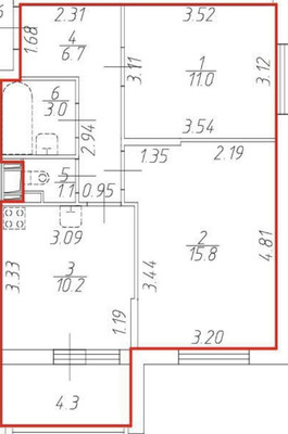 Продам двухкомнатную (2-комн.) квартиру, Ветеранов пр-кт, 179, Санкт-Петербург г