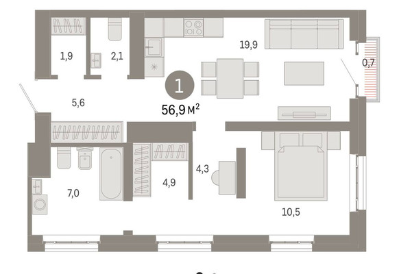 Продам однокомнатную (1-комн.) квартиру (долевое), Тагильская ул, 6к1, Москва г