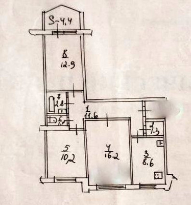 Продам трехкомнатную (3-комн.) квартиру, Туполева ул, 15, Ростов-на-Дону г