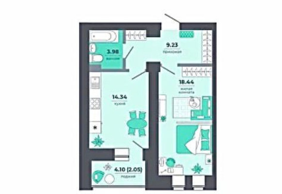 Продам однокомнатную (1-комн.) квартиру, Луговая ул, 54, Казань г