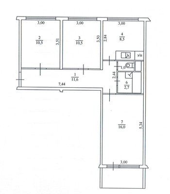 Продам трехкомнатную (3-комн.) квартиру, Пионерская ул, 4, Костомукша г