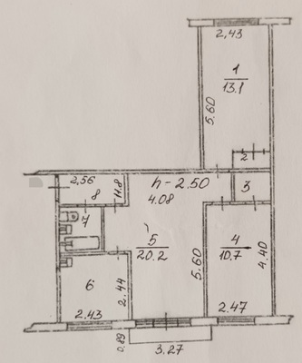 Продам трехкомнатную (3-комн.) квартиру, Циолковского (Центральный р-н) ул, 56, Новокузнецк г