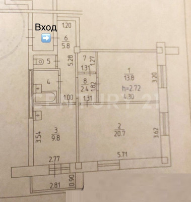 Продам двухкомнатную (2-комн.) квартиру, Александра Щербакова ул, 43а, Пермь г