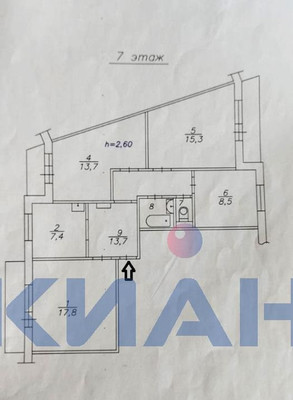 Продам многокомнатную квартиру, 60 лет Образования СССР пр-кт, 20, Красноярск г