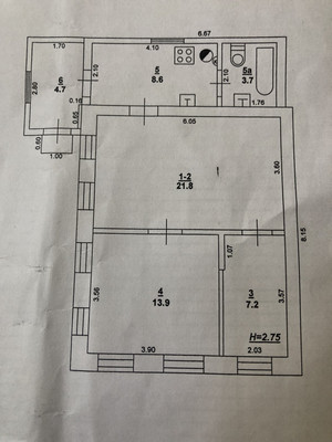 Продам дом, Краснознаменный пер, 43кА, Ростов-на-Дону г, 0 км от города