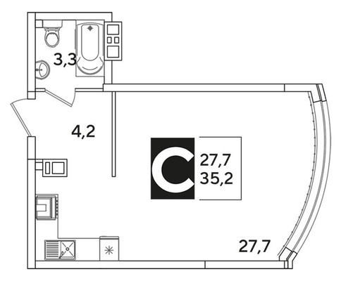 Сдам однокомнатную (1-комн.) квартиру, им. Ивана Беличенко ул, 92к1, Краснодар г