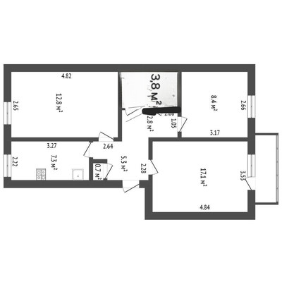 Продам трехкомнатную (3-комн.) квартиру, Деповская ул, 208б, Ишим г