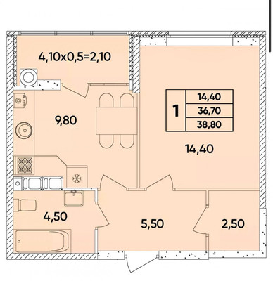Продам однокомнатную (1-комн.) квартиру, 40-летия Победы пр-кт, 111/3, Ростов-на-Дону г
