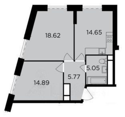 Продам двухкомнатную (2-комн.) квартиру, Петра Алексеева ул, 12, Москва г