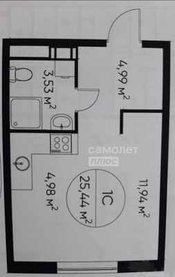 Продам однокомнатную (1-комн.) квартиру, Камова (Зенино ЖК Самолёт мкр.) ул, 1к2, Люберцы г