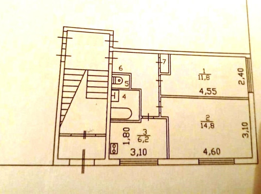 Продам двухкомнатную (2-комн.) квартиру, 32, Яльгелево д