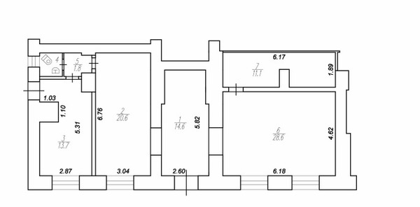 Сдам коммерческое помещение 92 м2, Первомайский пр-кт, 37, Рязань г
