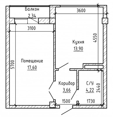 Продам однокомнатную (1-комн.) квартиру, Ашурова ул, 1к9, Нальчик г