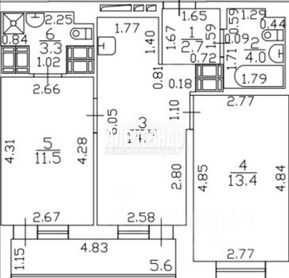 Продам двухкомнатную (2-комн.) квартиру, Шишкина ул, 307, Парголово п